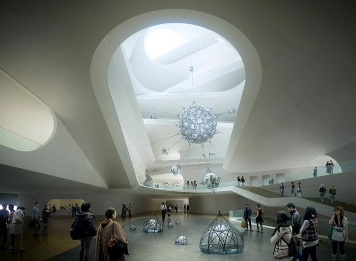 中国国家美术馆竞赛方案之一建筑效果图